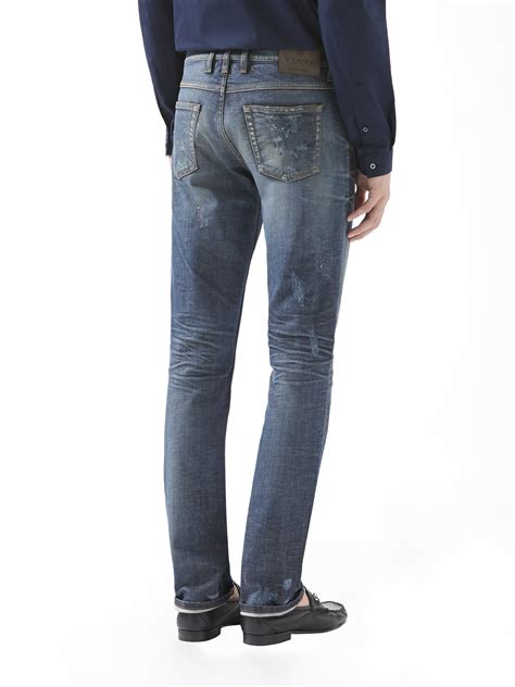 gucci jeans mens|gucci men's skinny jeans.